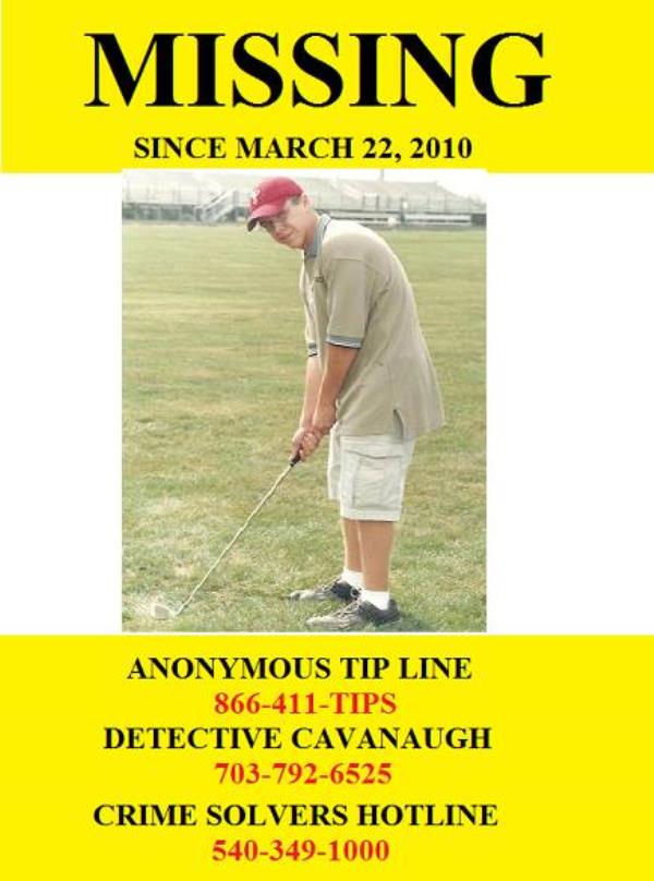 Missing posters sign for Shane Donahue